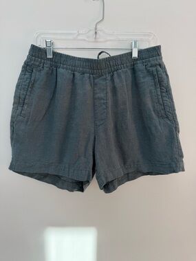 Zara Men's Casual Linen-Blend Elastic-Waist Shorts -